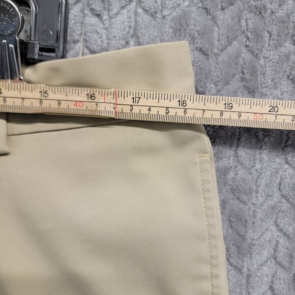 Slazenger Golf Shorts Mens Size 36 Flat Front Polyester Stretch Khaki Tan Active - Picture 5 of 11